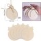 50pcs Round Christmas Wooden Ornaments for Crafts, 4" Unfinished Wood Ornaments Blank Predrilled Natural Wood Slices, DIY Christmas Tree Ornaments Hanging Decorations